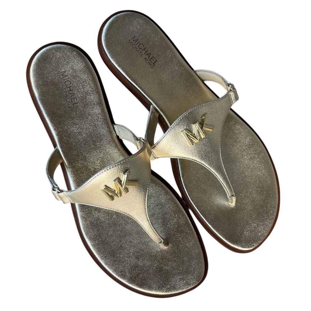 Michael Kors Jillian Sandal In Pale Gold Size 8.5